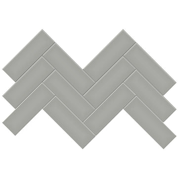 Soho Cement Chic Matte, 2" x 6" Herringbone Ceramic Tile