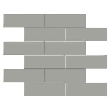 Soho Cement Chic Matte Brick, 2" x 6" - Ceramic Tile for Kitchen Backsplashes