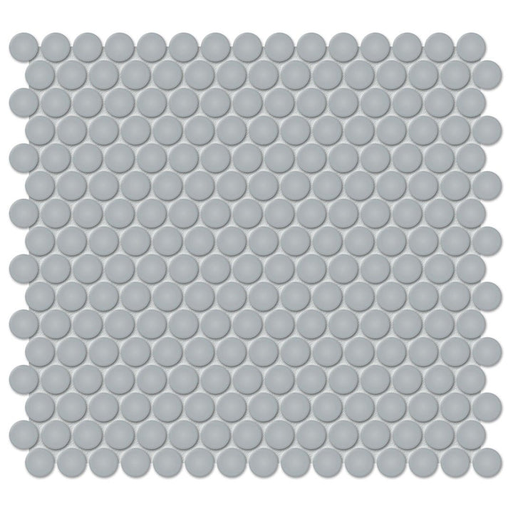 Soho Cloud Blue Matte, Penny Round | Ceramic Kitchen & Bathroom Tile