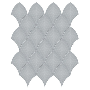 Soho Cloud Blue, Scallop | Ceramic Bathroom & Kitchen Tile by Tesoro