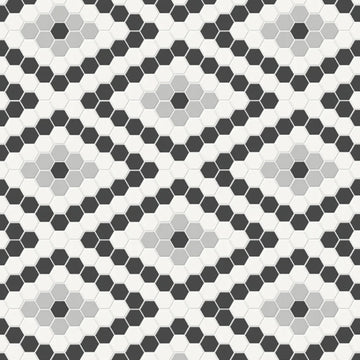 Soho Diamond Midnight Blend, Hexagon | Ceramic Wall & Floor Tile