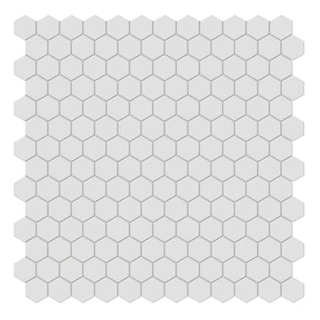 Soho Gallery Grey, 1" Hexagon Ceramic Tile | Backsplash & Floor Tile