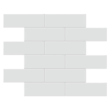 Soho Gallery Gray Glossy Brick, 2" x 6" - Ceramic Tile for Kitchen Backsplashes