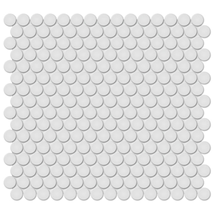 Soho Gallery Grey Matte, Penny Round | Ceramic Kitchen & Bathroom Tile