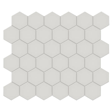 Soho Halo Grey, 2" Hexagon | Ceramic Backsplash & Floor Tile