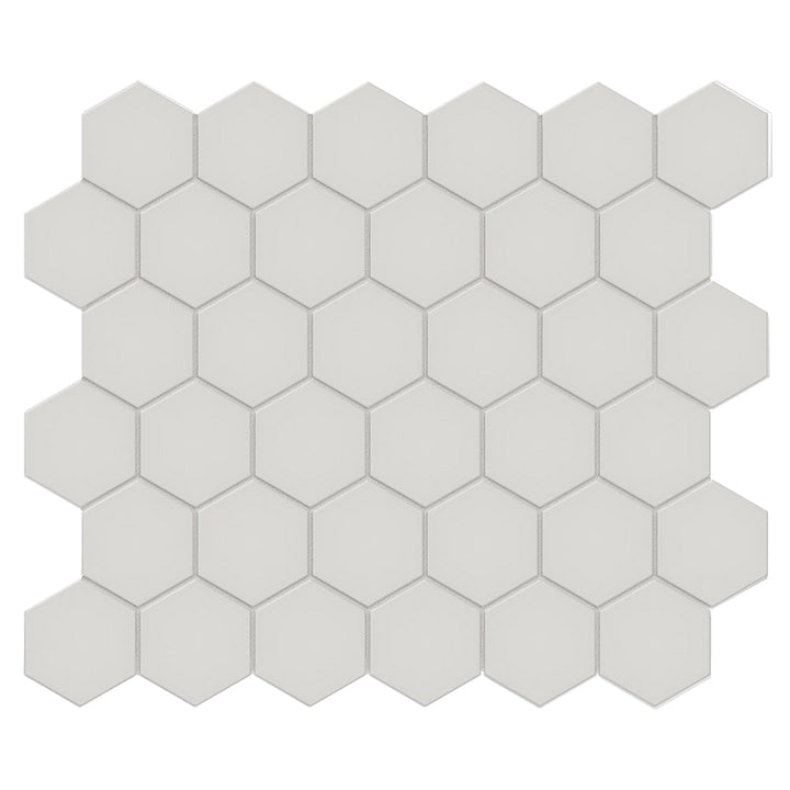 Soho Halo Grey, 2" Hexagon | Ceramic Backsplash & Floor Tile