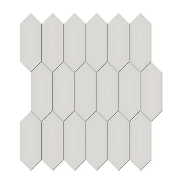 Soho Halo Grey Glossy, 2" x 5" Picket | Ceramic Backsplash & Floor Tile