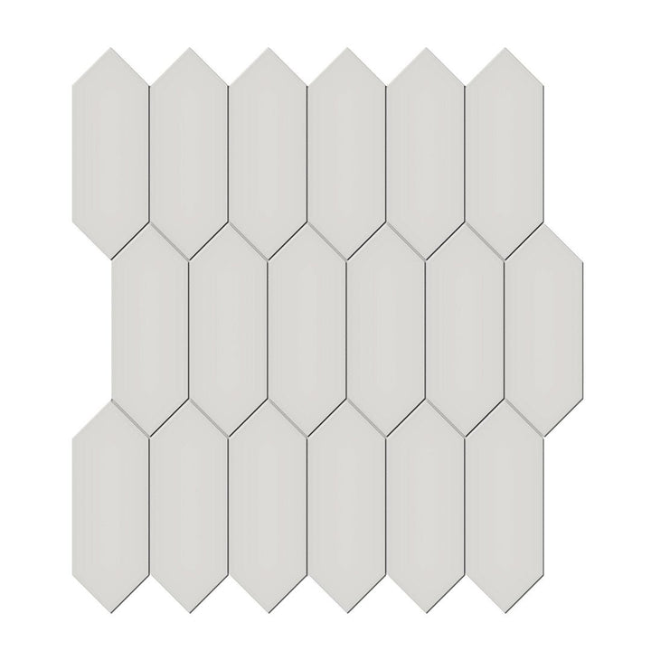 Soho Halo Grey Glossy, 2" x 5" Picket | Ceramic Backsplash & Floor Tile