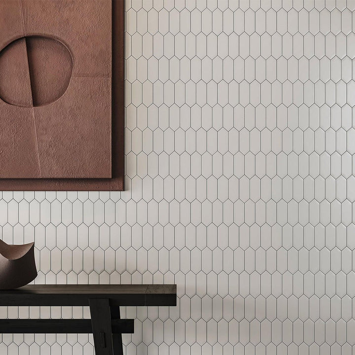 Soho Halo Grey Glossy, 2" x 5" Picket | Ceramic Backsplash & Floor Tile