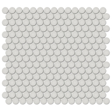 Soho Halo Grey Glossy, Penny Round | Ceramic Kitchen & Bathroom Tile