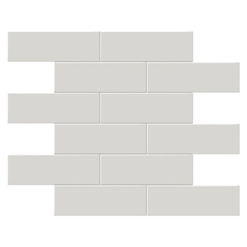 Soho Halo Gray Matte Brick, 2" x 6" - Ceramic Tile for Kitchen Backsplashes