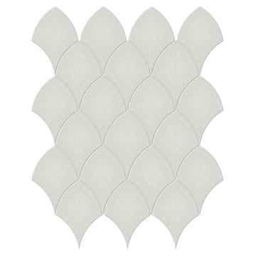 Soho Halo Grey, Scallop | Ceramic Bathroom & Kitchen Tile by Tesoro