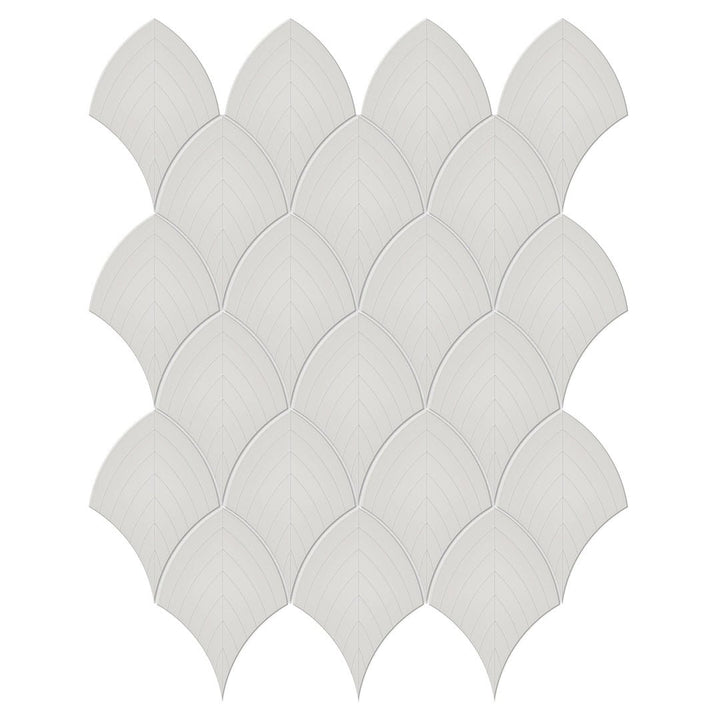 Soho Halo Grey, Scallop | Ceramic Bathroom & Kitchen Tile by Tesoro