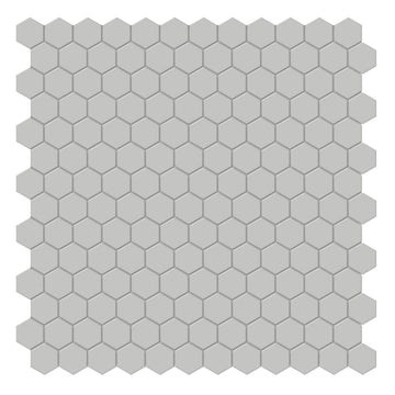 Soho Loft Grey, 1" Hexagon Ceramic Tile | Backsplash & Floor Tile