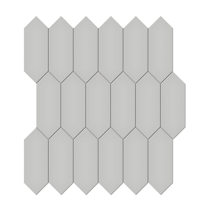 Soho Loft Grey Glossy, 2" x 5" Picket| Ceramic Backsplash & Floor Tile