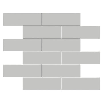 Soho Loft Gray Matte Brick, 2" x 6" - Ceramic Tile for Kitchen Backsplashes