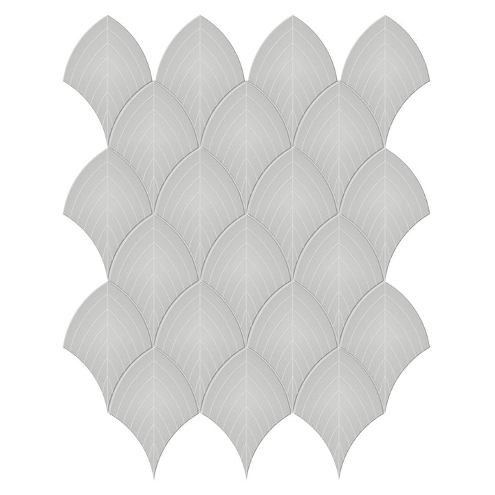 Soho Loft Grey, Scallop | Ceramic Bathroom & Kitchen Tile by Tesoro