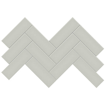 Soho Soft Sage Matte, 2" x 6" Herringbone Ceramic Tile