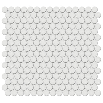 Soho Vintage Grey Matte, Penny Round | Ceramic Kitchen & Bathroom Tile