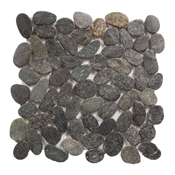 Speckle Grey Pebble Tile | Shaved Pebbles Series | Natural Stone