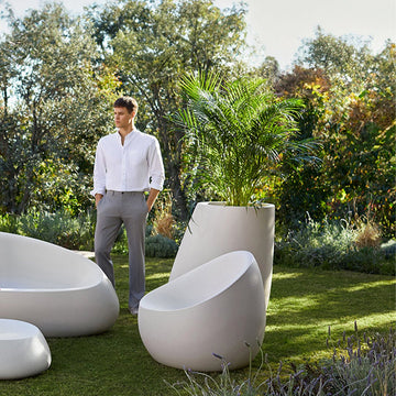 Stone Lounge Chair | Modern Patio Furniture