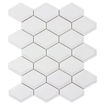 Structure Plaster, Diamond Mosaic | Anthology Ceramic Backsplash Tile