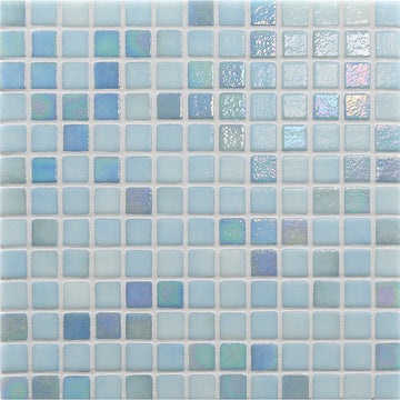 Summer Sky, 1" x 1" Glass Tile | Reviglass Pool and Spa Tile