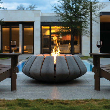 Sunflower Fire Table | Outdoor Gas Fire Pit by Prism Hardscapes