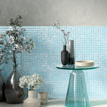 Tender Ether, 1" x 1" Glass Tile | Mosaic Pool Tile by Vidrepur