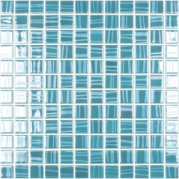 Tender Ether, 1" x 1" Glass Tile | Mosaic Pool Tile by Vidrepur