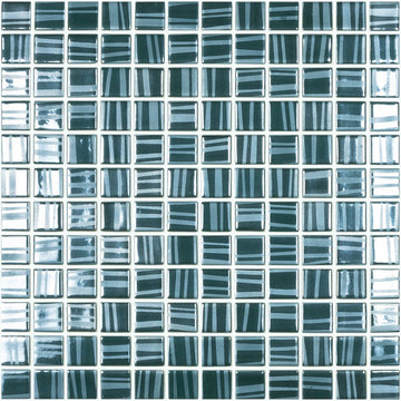 Tender Oil Green, 1" x 1" Glass Tile | Mosaic Pool Tile by Vidrepur