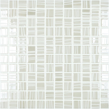 Tender White, 1" x 1" Glass Tile | Mosaic Pool Tile by Vidrepur