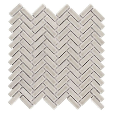 Tilt Pewter, Herringbone | Anthology Ceramic Backsplash Tile
