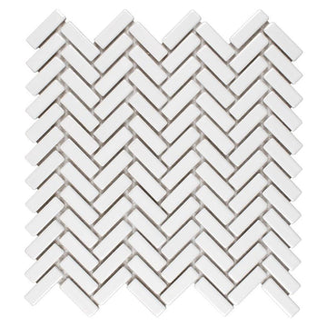 Tilt Plaster, Herringbone | Anthology Ceramic Backsplash Tile