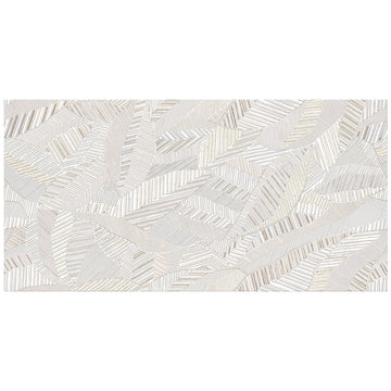Tinsel White Leaf, 24" x 48" - Porcelain Tile