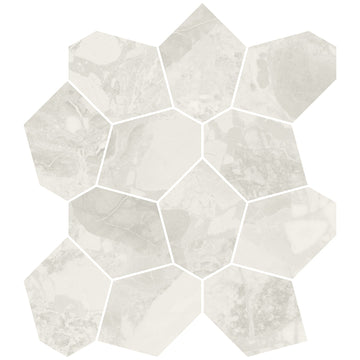Venice White, 1 3/8" x 1 3/8" Porcelain Tile | Terrazzo-Look Tile
