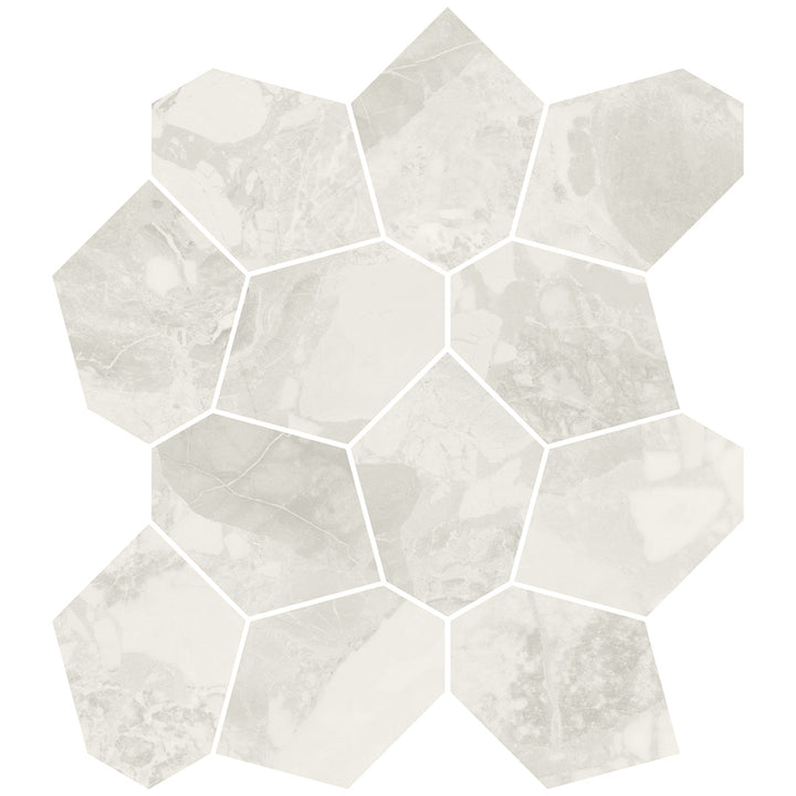 Venice White, 1 3/8" x 1 3/8" Porcelain Tile | Terrazzo-Look Tile