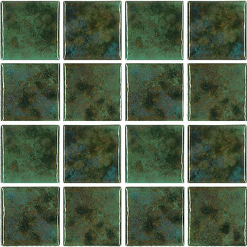 Verde, 3" x 3" | JOYA-301 | Fujiwa Porcelain Pool Tile