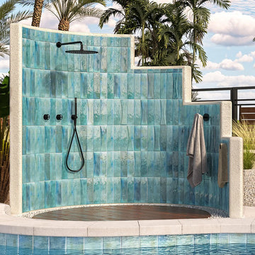 Verdigris Field, 3" x 12" Porcelain Tile | Artistry in Mosaics