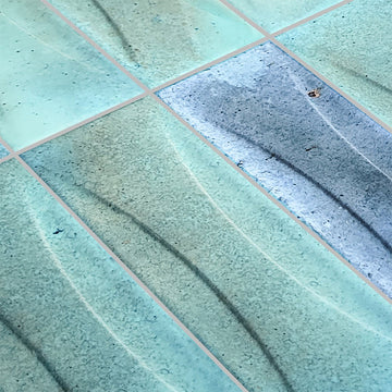 Verdigris Relief, 3" x 12" Porcelain Tile | Artistry in Mosaics