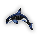killer whale pool mosaic