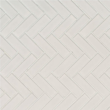 White, Herringbone Mosaic | Porcelain Tile | SMOT-PT-RETBIA-HB