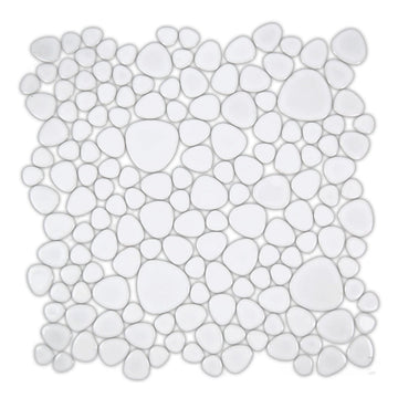 White, Mixed | PEBBLE-102 | Fujiwa Porcelain Pool Tile