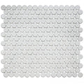 White, Penny Round Mosaic - Porcelain Tile