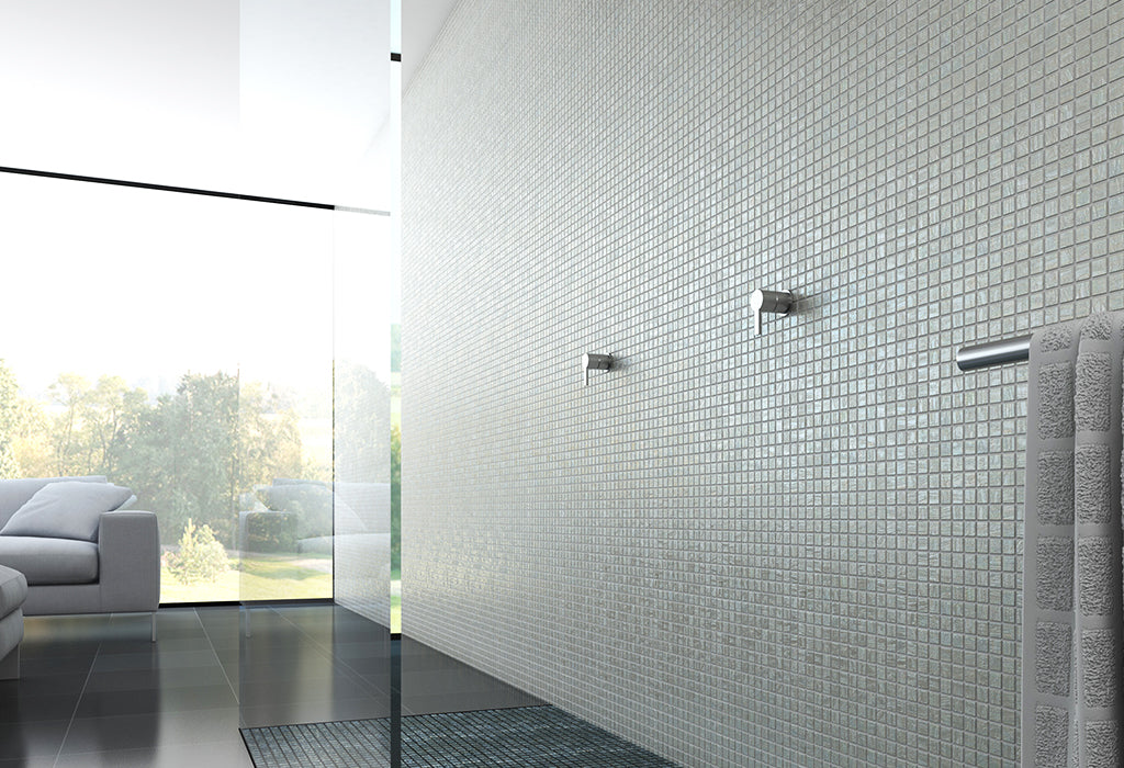 White glass tile