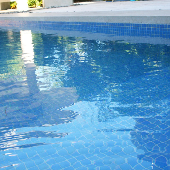 Fog Sky Blue Glass Pool Tile by Vidrepur