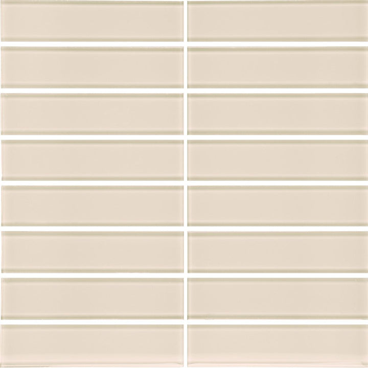 Sand 1.5" x 6" Glass Tile | ANAELEMELEMSTSAN | Tesoro Mosaic Tile