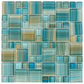 Neptune Blocks Emerald, Mixed - Glass Tile
