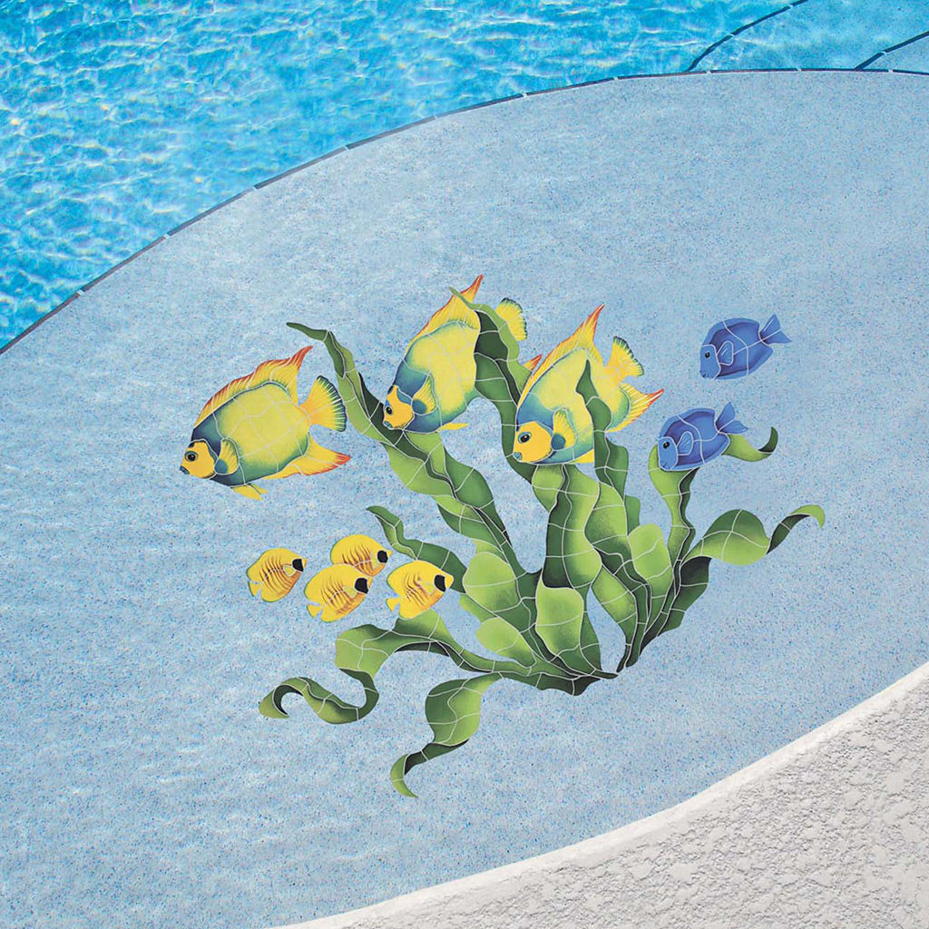 Aqua Art Enterprises 23 Medium Mosaic Tropical Fish Drop in Swimming  PoolArt