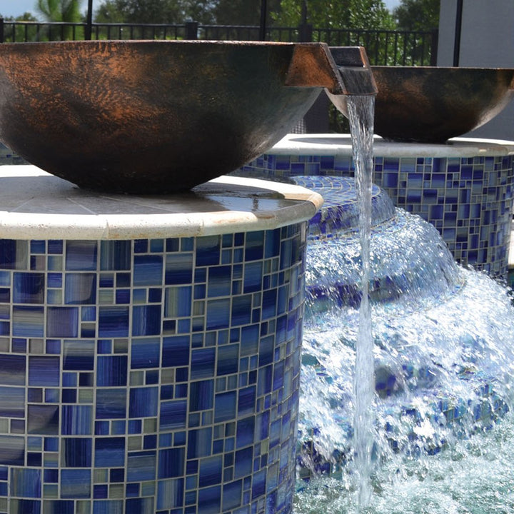 Blue Mixed Glass Tile by Artistry in Mosaics